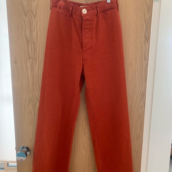 Jesse Kamm Sailor Pants Wide Leg in Iron Oxide - Picture 2 of 5
